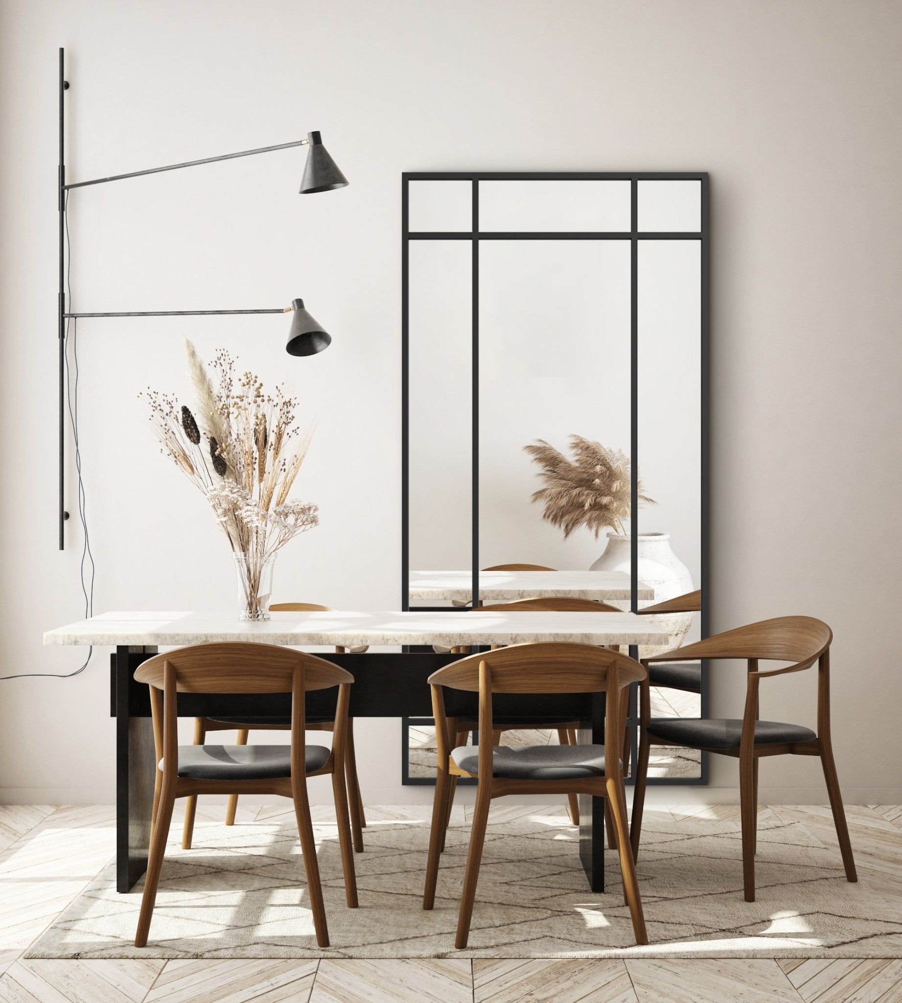 Industrial Mirror No. 2 | Spiegel mit Eisenrahmen | 200 × 100 cm - Blossholm