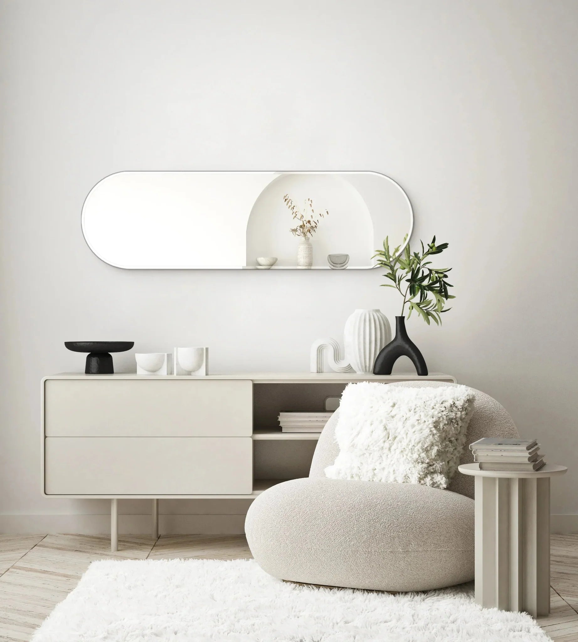 Oval Mirror No. 1 | 30 x 100 cm - Blossholm